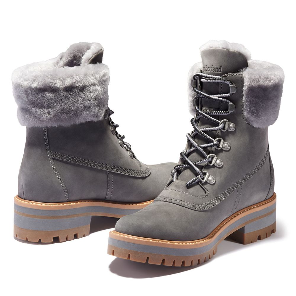 Timberland Womens 6-Inch Boots Courmayeur Valley Waterproof - Grey - India PS2317084